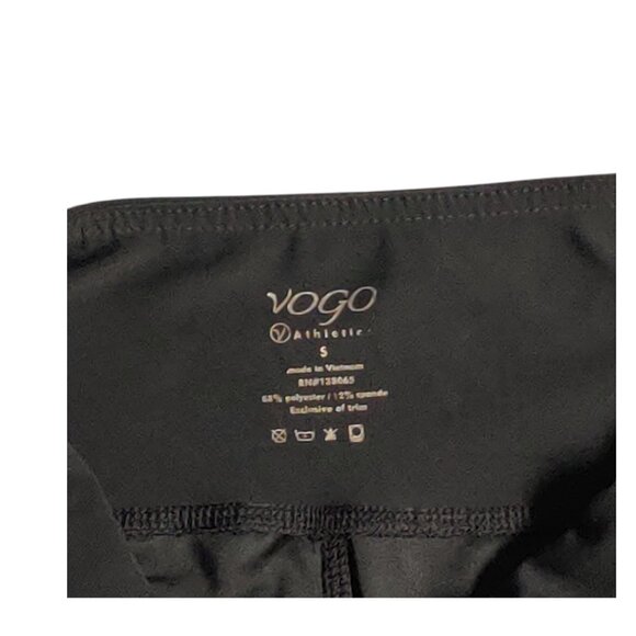 Vogo Athletica Cropped Yoga Pants Womens Size Small Gray Strappy Ankle Bottoms - Picture 3 of 8
